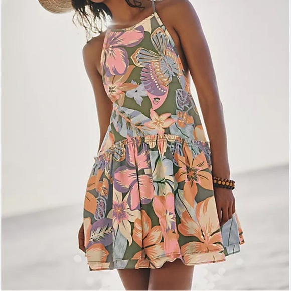Free People Deserted Island Mini Dress - Picture 1 of 6
